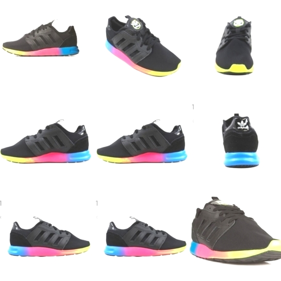 adidas Shoes - RITA ORA x ADIDAS Rare  Collectible BLACK Rainbow Sneakers ZX500 2.0 NEW 8.5